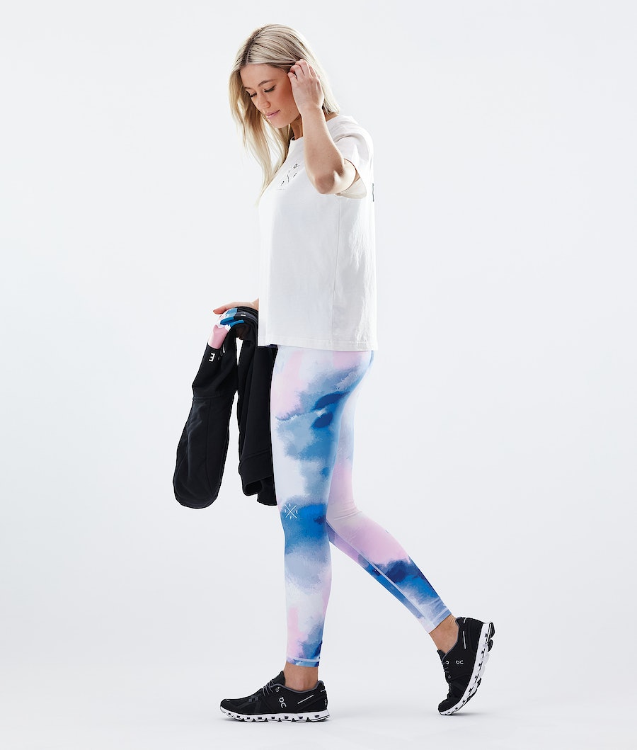 Dope Razor Leggings Damen Blau Rosa | 438-HOYMVS