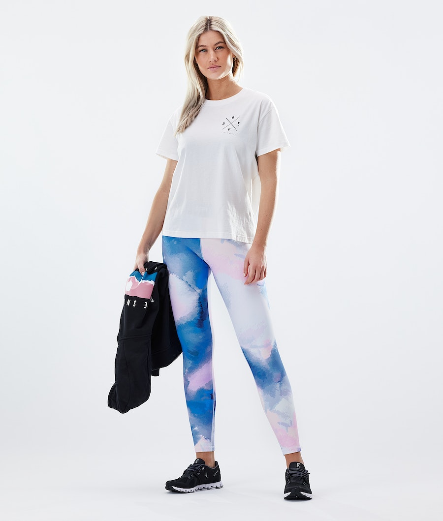 Dope Razor Leggings Damen Blau Rosa | 438-HOYMVS