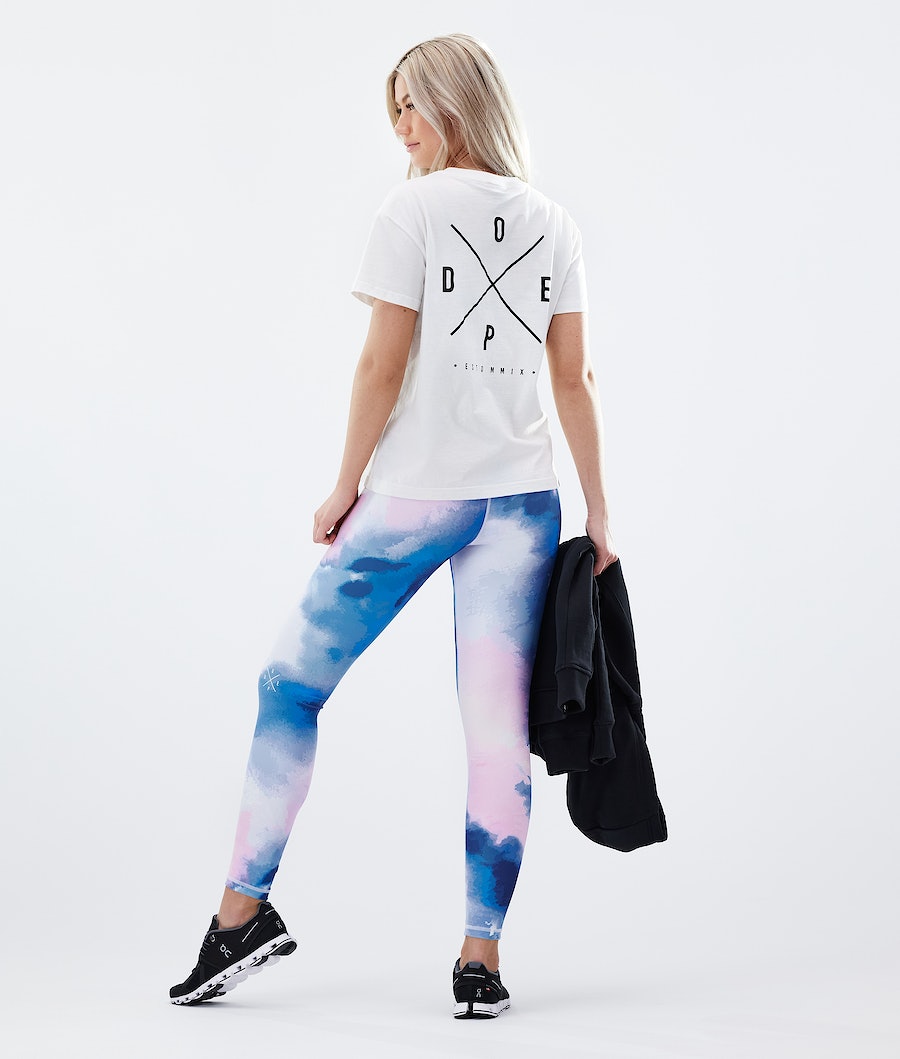 Dope Razor Leggings Damen Blau Rosa | 438-HOYMVS