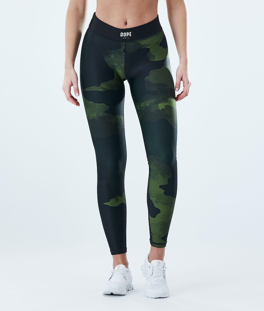 Dope Razor Leggings Damen Grün Camouflage | 298-HYRFVU
