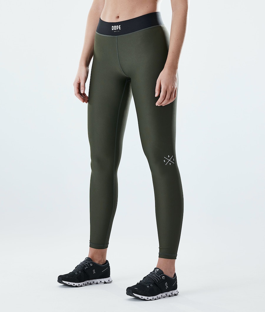 Dope Razor Leggings Damen Olivgrün Grün | 976-LKYITS
