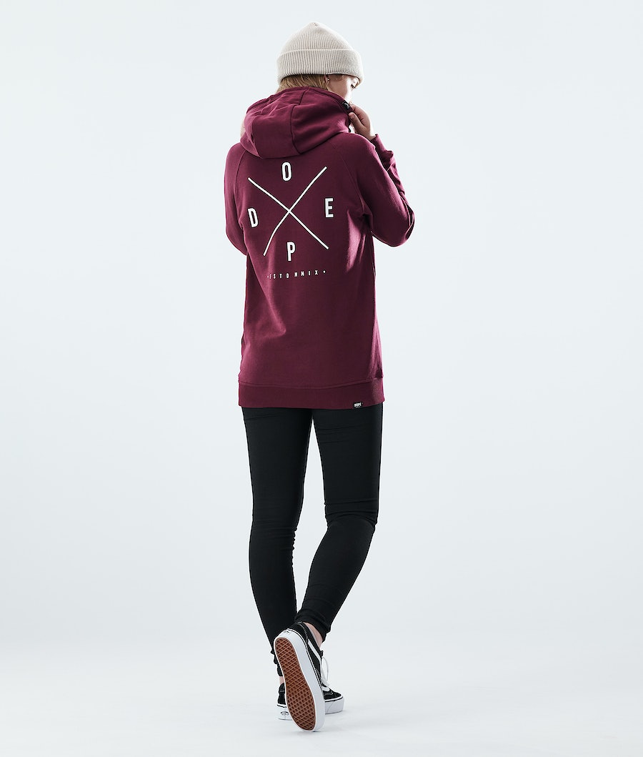 Dope Regular 2X-UP Hoodie Damen Bordeaux | 725-SNBOZW