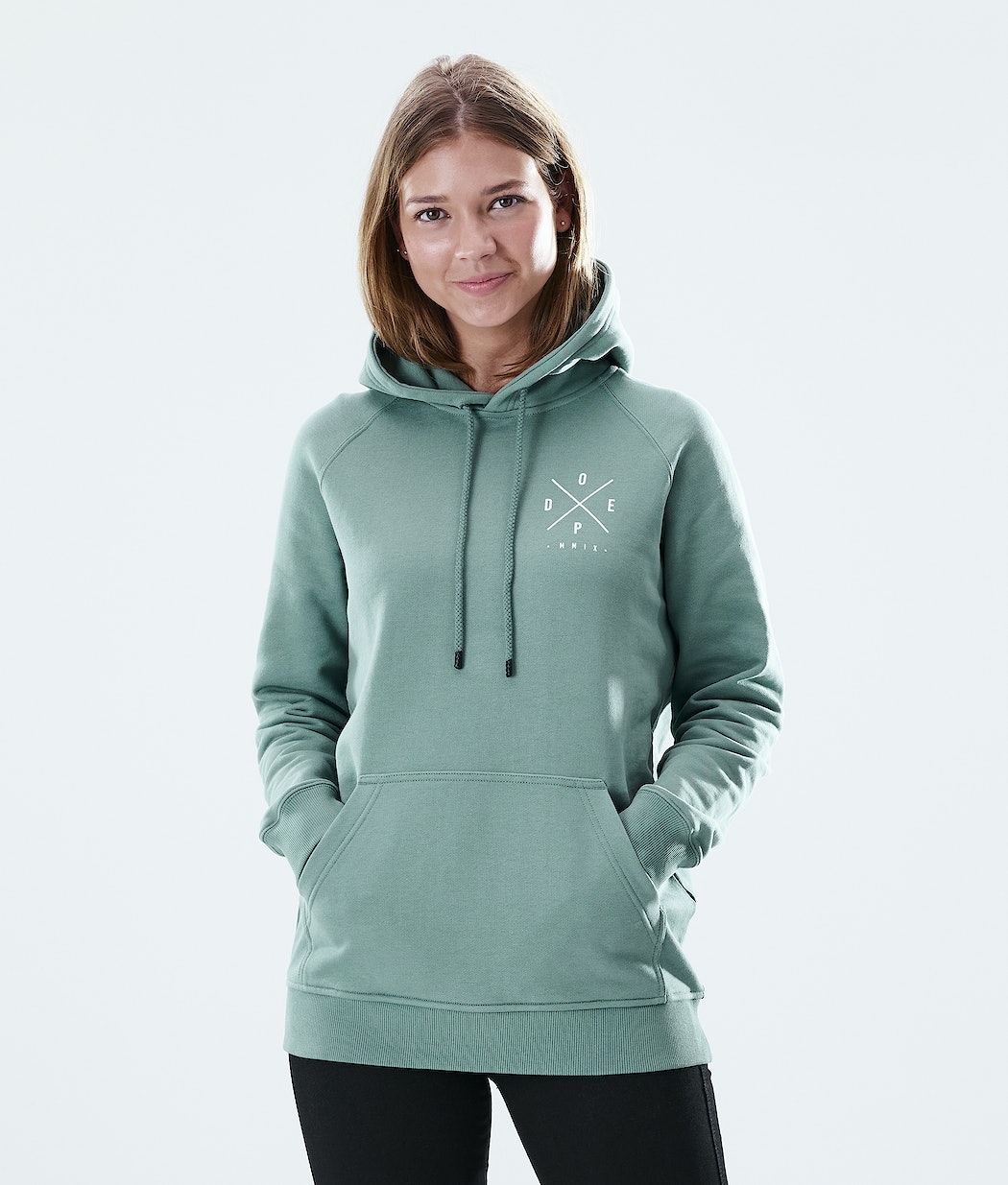 Dope Regular 2X-UP Hoodie Damen Grün | 659-YANIGD
