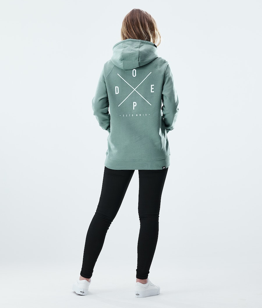 Dope Regular 2X-UP Hoodie Damen Grün | 659-YANIGD