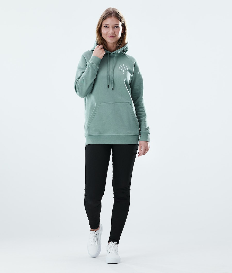 Dope Regular 2X-UP Hoodie Damen Grün | 659-YANIGD
