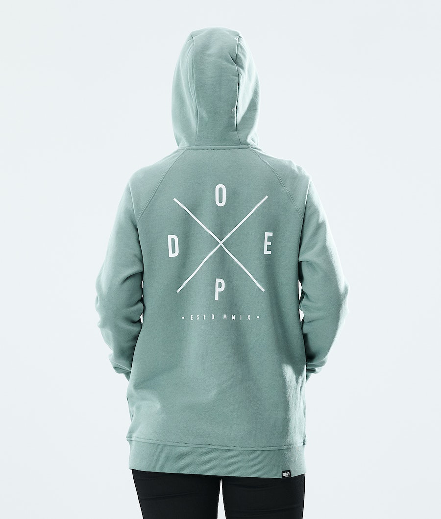 Dope Regular 2X-UP Hoodie Damen Grün | 659-YANIGD