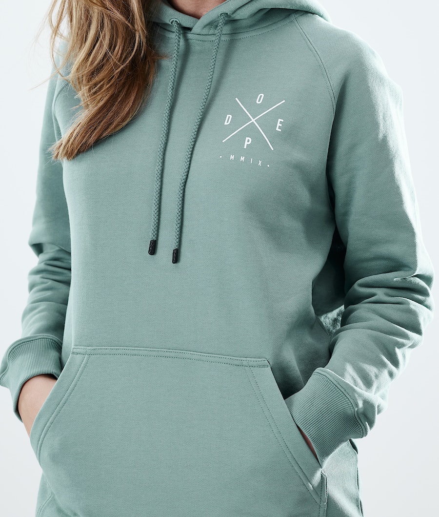 Dope Regular 2X-UP Hoodie Damen Grün | 659-YANIGD