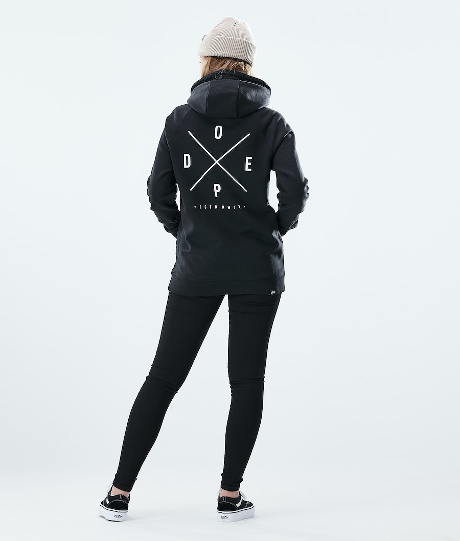 Dope Regular 2X-UP Hoodie Damen Schwarz | 761-DKMCVB