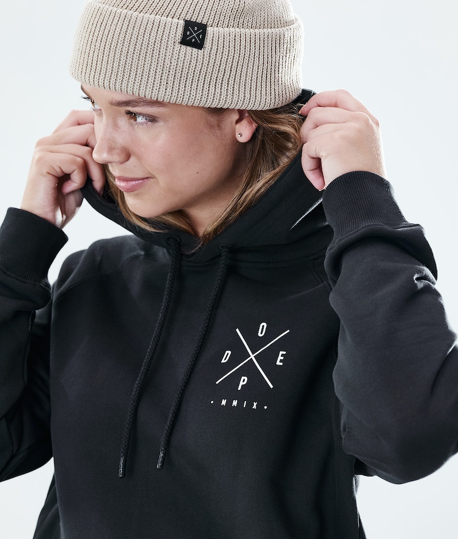 Dope Regular 2X-UP Hoodie Damen Schwarz | 761-DKMCVB