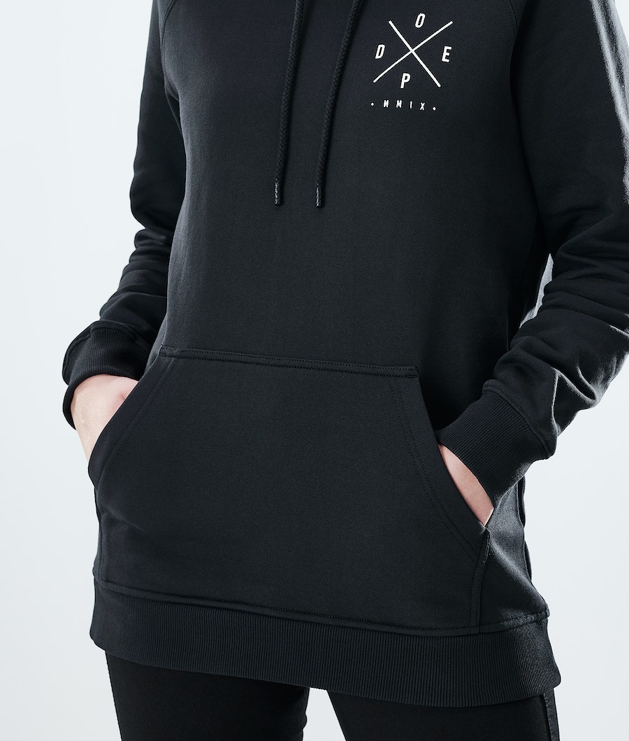 Dope Regular 2X-UP Hoodie Damen Schwarz | 761-DKMCVB