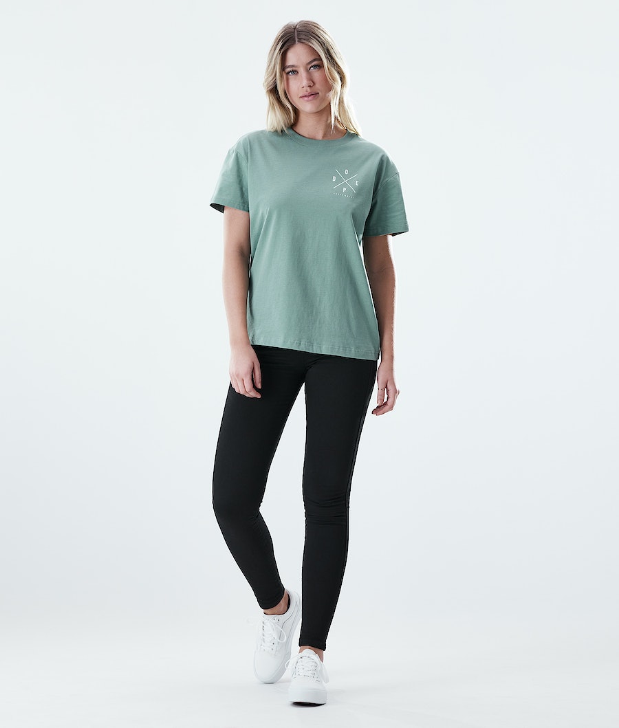 Dope Regular 2X-UP T-Shirts Damen Grün | 913-WZPLRN