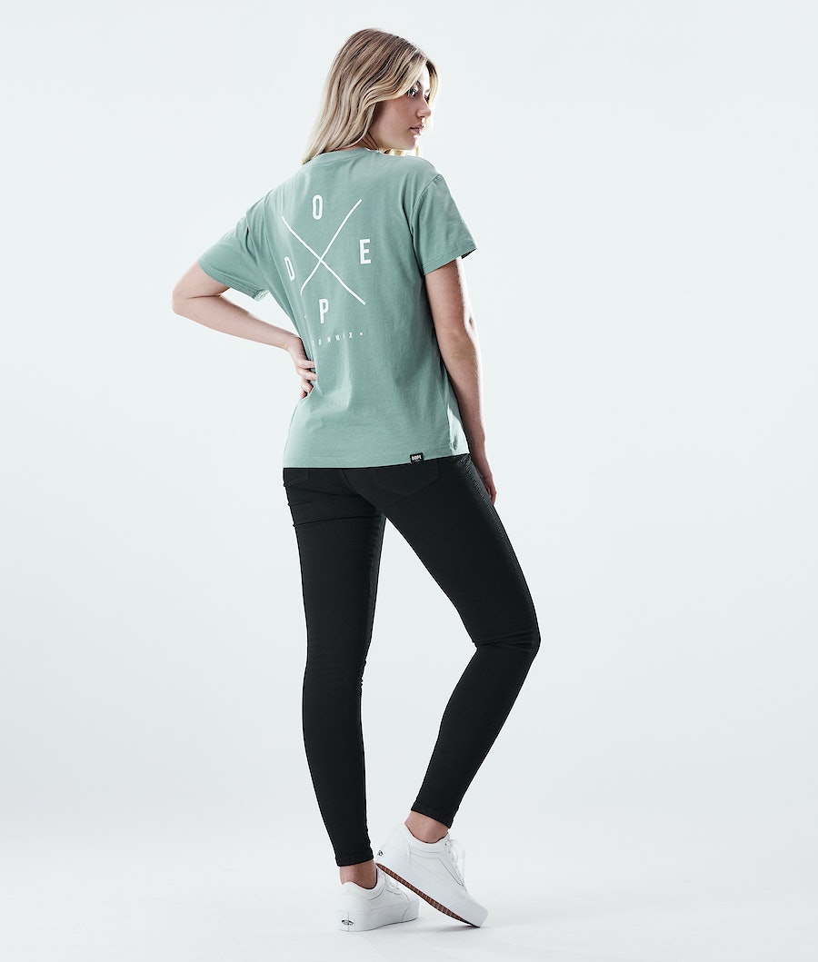 Dope Regular 2X-UP T-Shirts Damen Grün | 913-WZPLRN