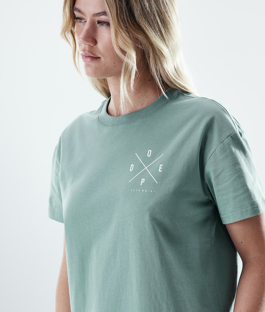 Dope Regular 2X-UP T-Shirts Damen Grün | 913-WZPLRN