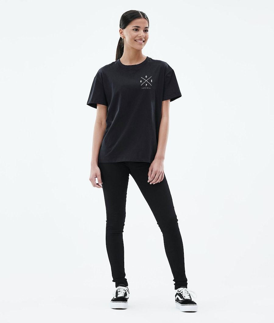 Dope Regular 2X-UP T-Shirts Damen Schwarz | 906-WENDLZ