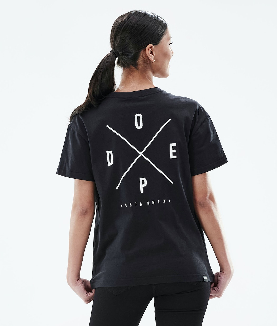 Dope Regular 2X-UP T-Shirts Damen Schwarz | 906-WENDLZ