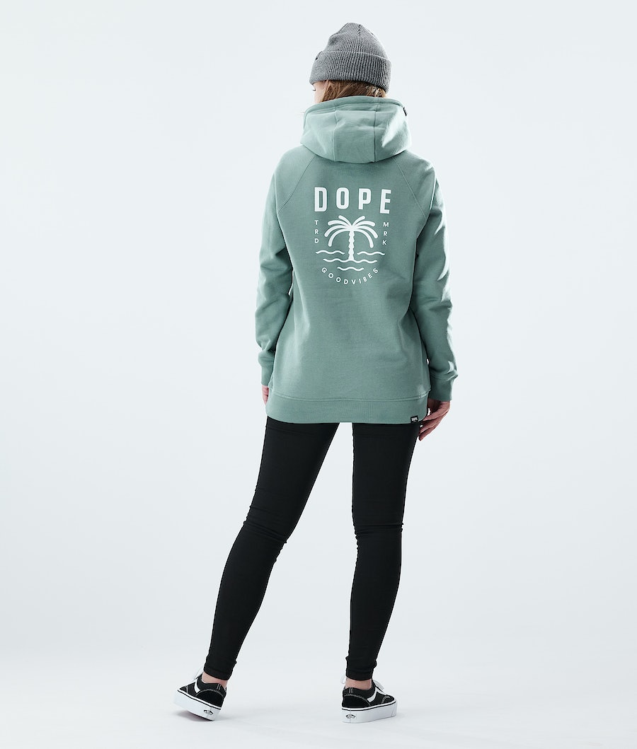 Dope Regular Palm Hoodie Damen Grün | 238-UQLBOI