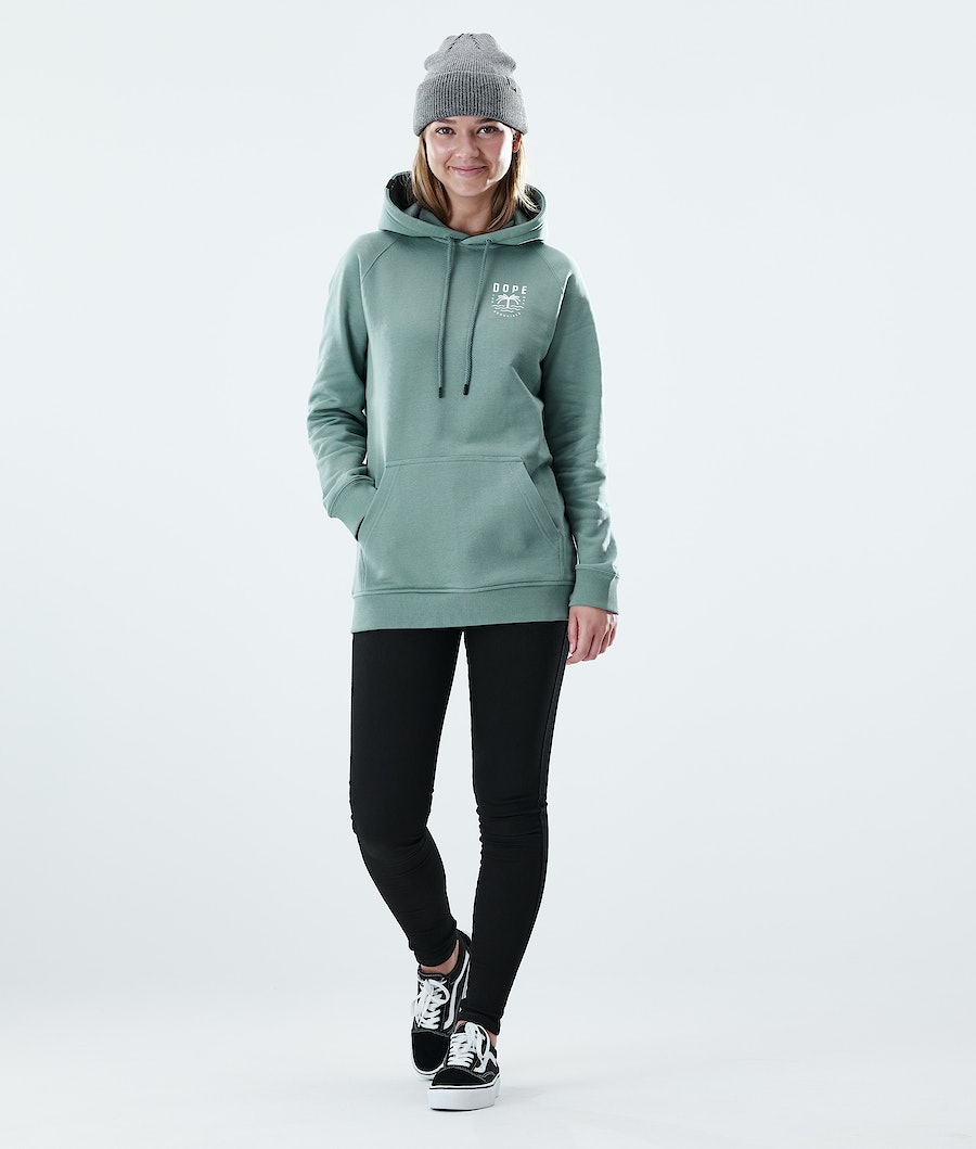 Dope Regular Palm Hoodie Damen Grün | 238-UQLBOI