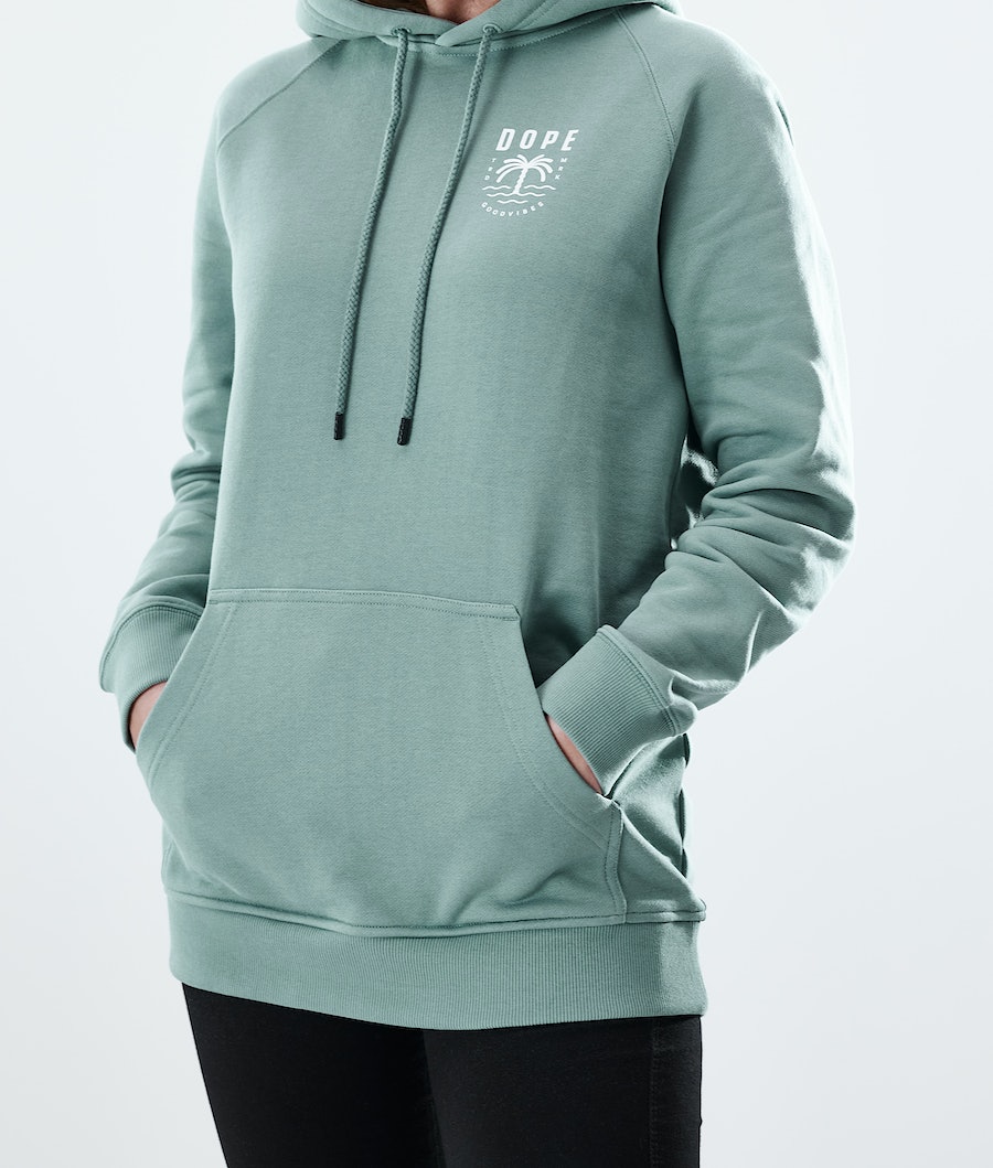 Dope Regular Palm Hoodie Damen Grün | 238-UQLBOI