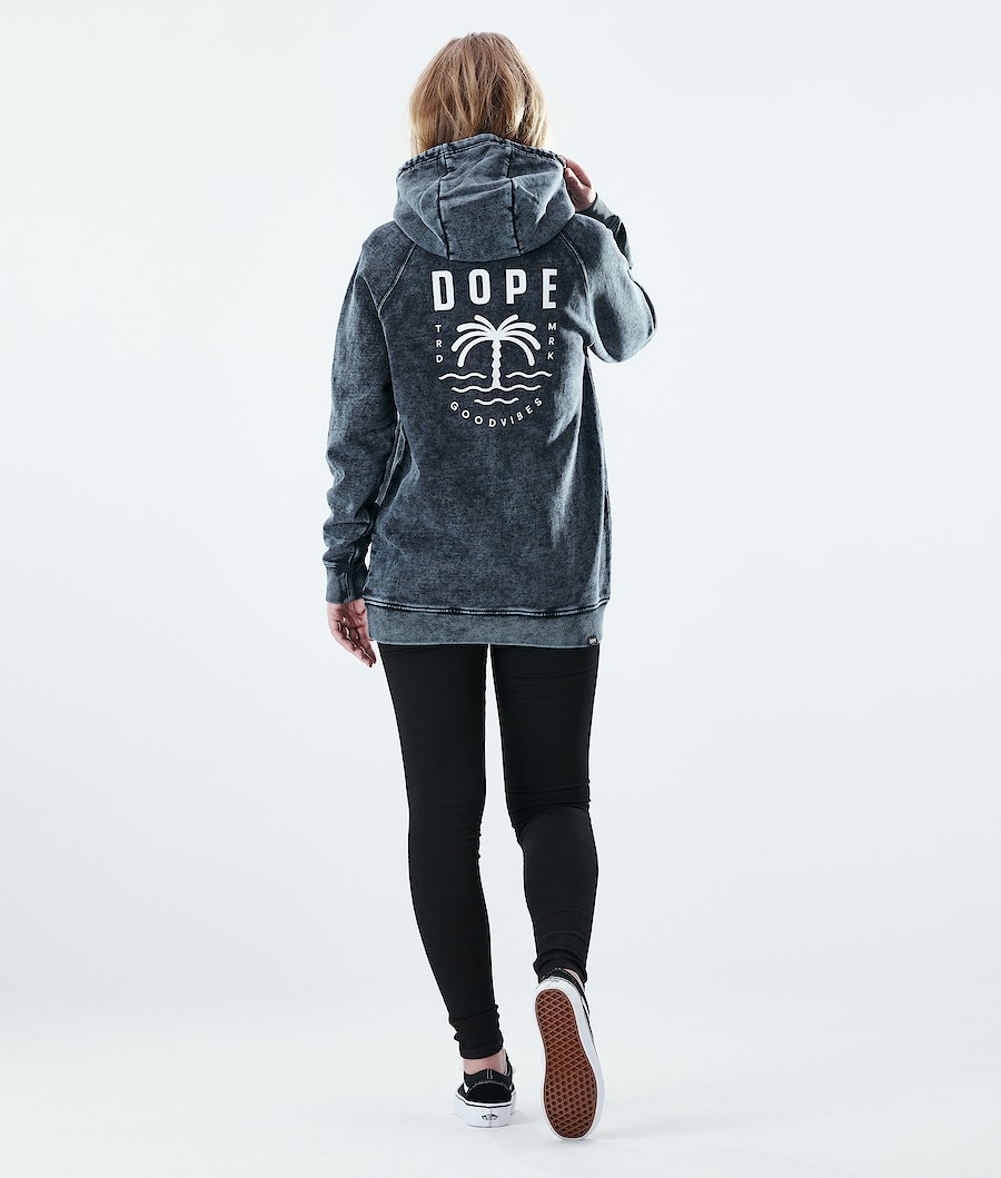 Dope Regular Palm Hoodie Damen Schwarz | 619-EYNQLV