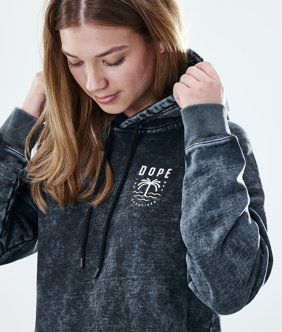 Dope Regular Palm Hoodie Damen Schwarz | 619-EYNQLV