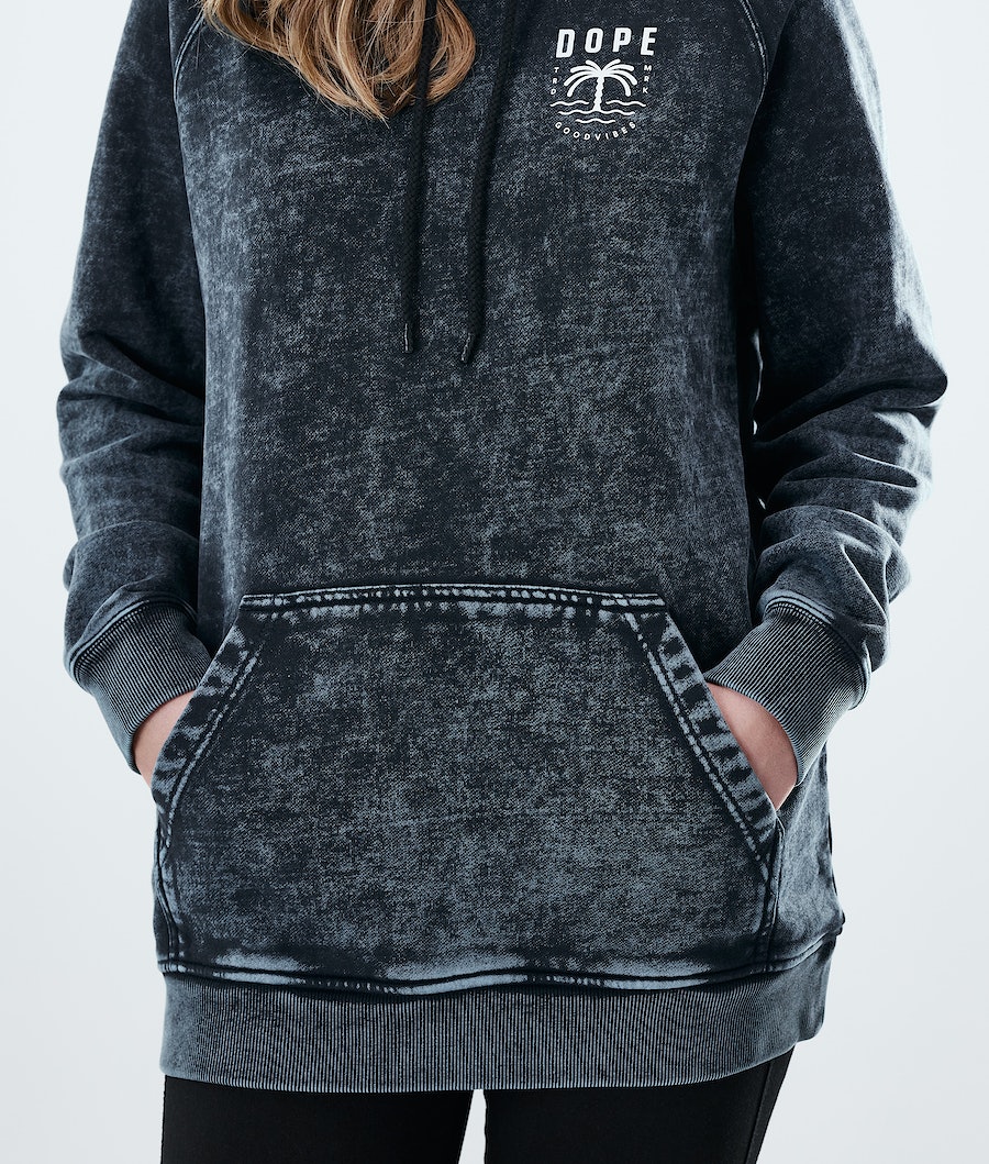 Dope Regular Palm Hoodie Damen Schwarz | 619-EYNQLV