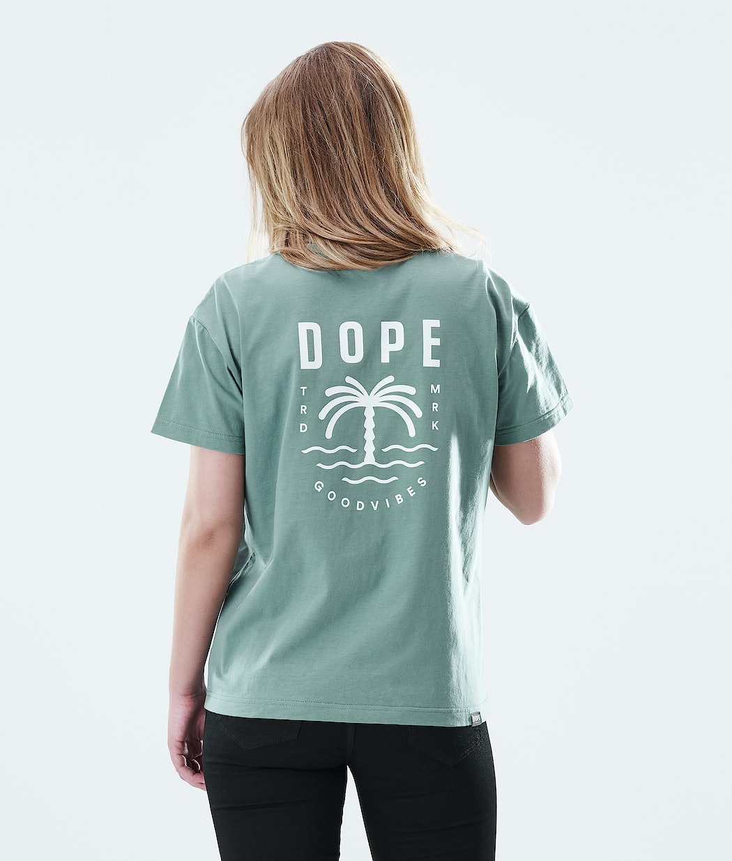 Dope Regular Palm T-Shirts Damen Grün | 159-OTRSHU