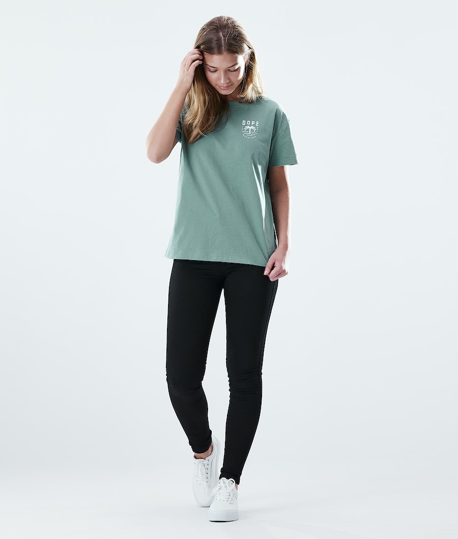 Dope Regular Palm T-Shirts Damen Grün | 159-OTRSHU