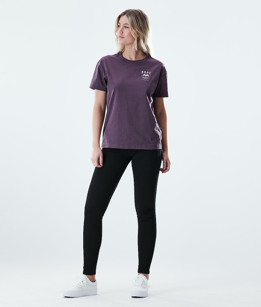 Dope Regular Palm T-Shirts Damen Lila | 205-XELVJG