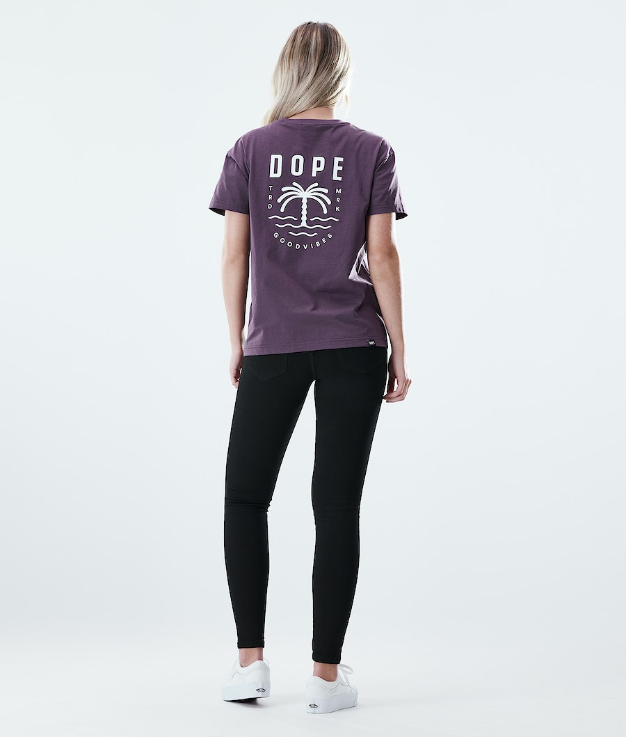 Dope Regular Palm T-Shirts Damen Lila | 205-XELVJG