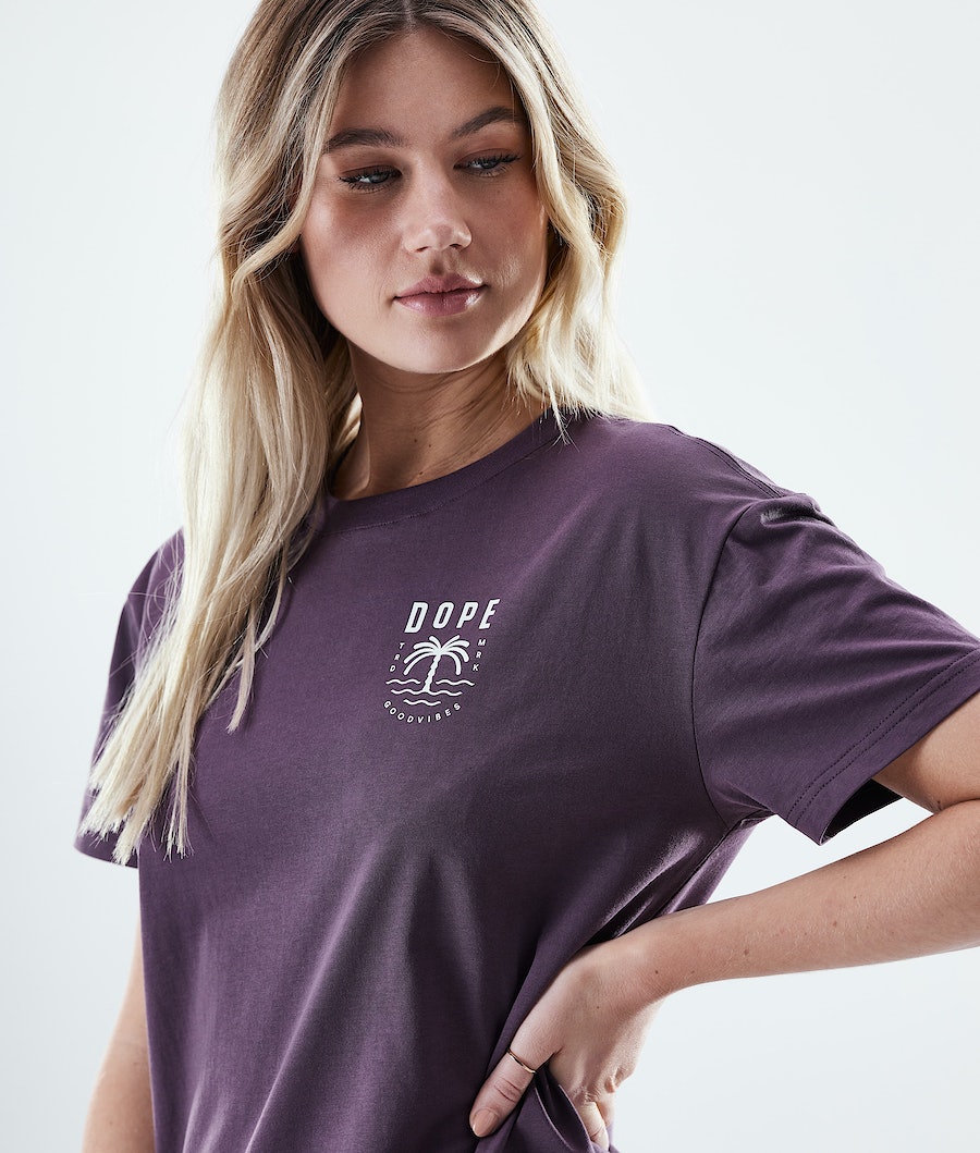 Dope Regular Palm T-Shirts Damen Lila | 205-XELVJG