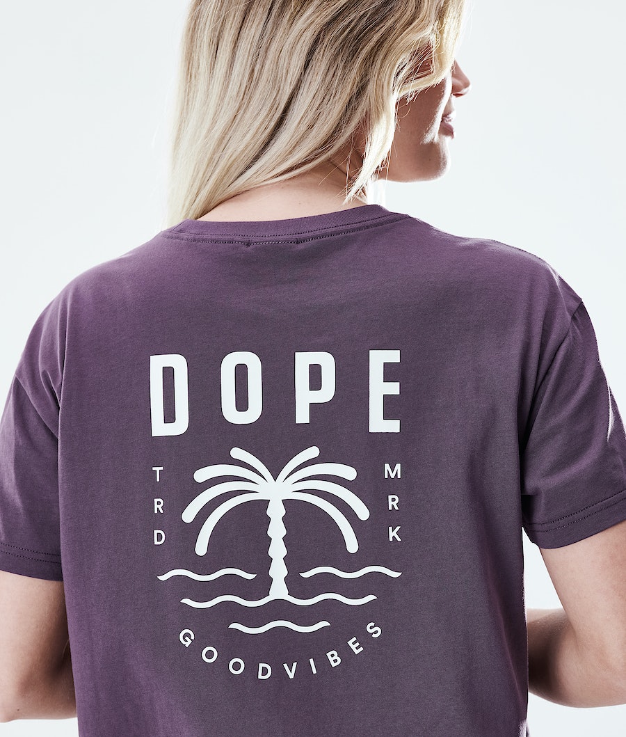 Dope Regular Palm T-Shirts Damen Lila | 205-XELVJG