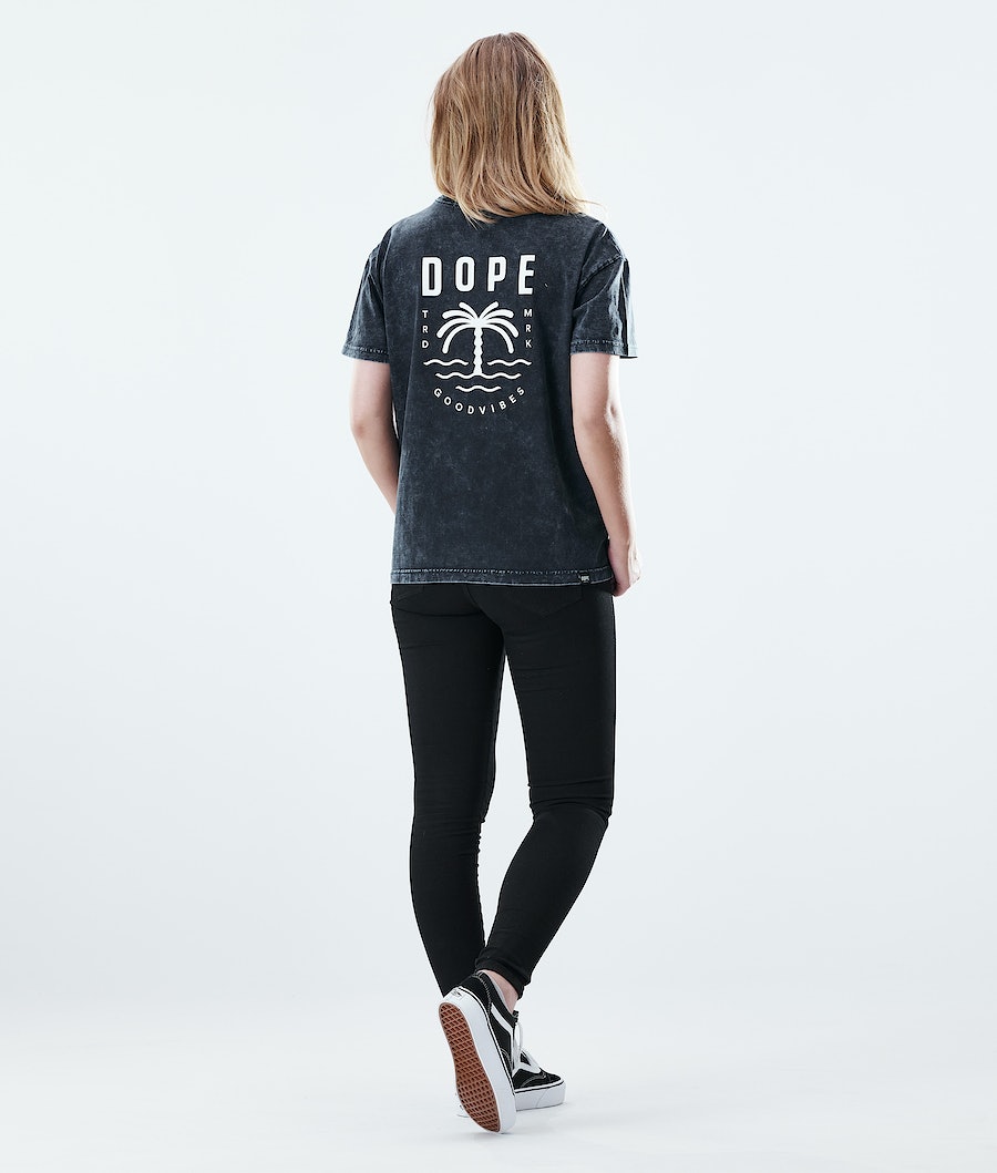 Dope Regular Palm T-Shirts Damen Schwarz | 235-OUSPAV