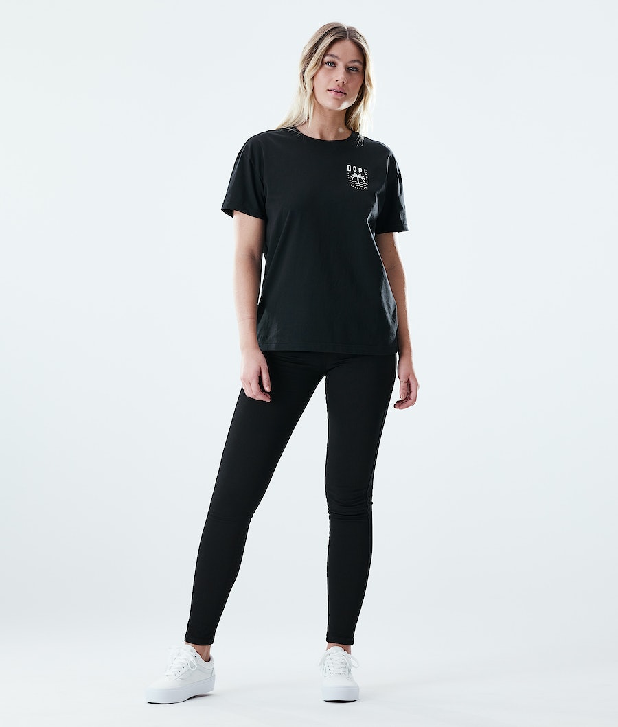 Dope Regular Palm T-Shirts Damen Schwarz | 695-EYNTFC