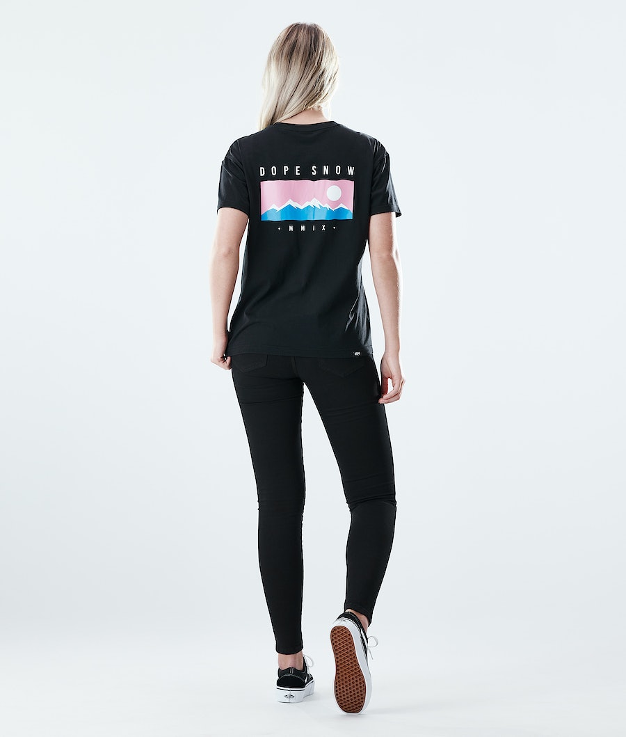 Dope Regular Range T-Shirts Damen Schwarz | 340-MKWFQT