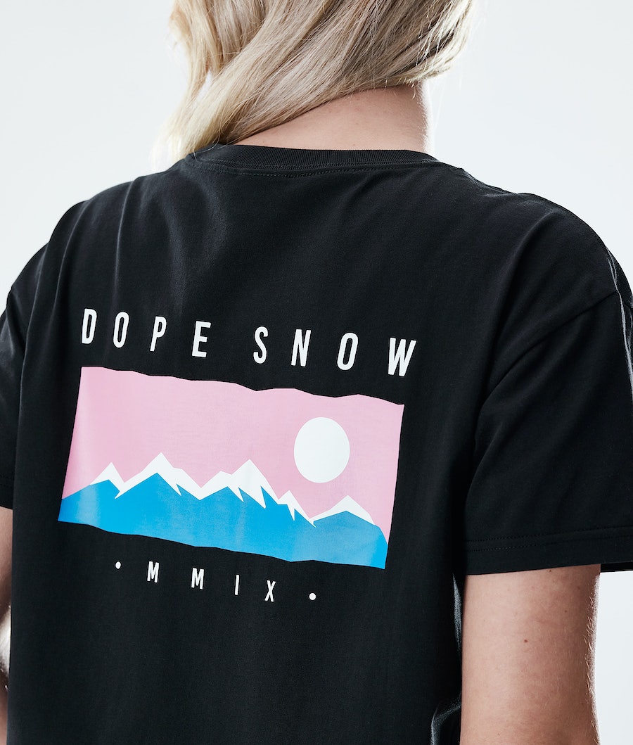 Dope Regular Range T-Shirts Damen Schwarz | 340-MKWFQT