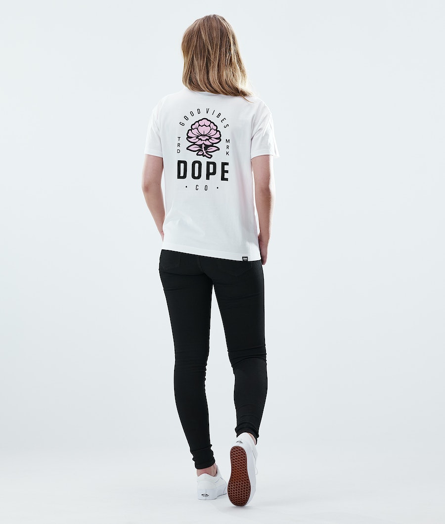 Dope Regular Rose T-Shirts Damen Weiß | 461-SBGADX
