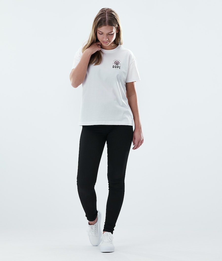 Dope Regular Rose T-Shirts Damen Weiß | 461-SBGADX