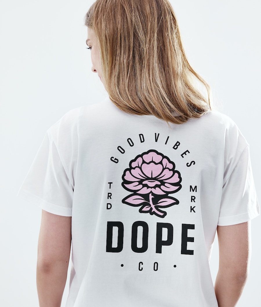 Dope Regular Rose T-Shirts Damen Weiß | 461-SBGADX