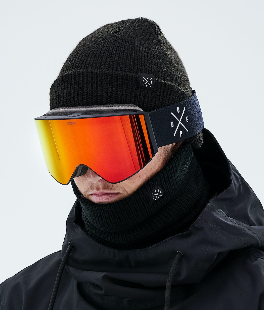 Dope Sight Skibrille Damen Schwarz Rot | 980-TDZAXG