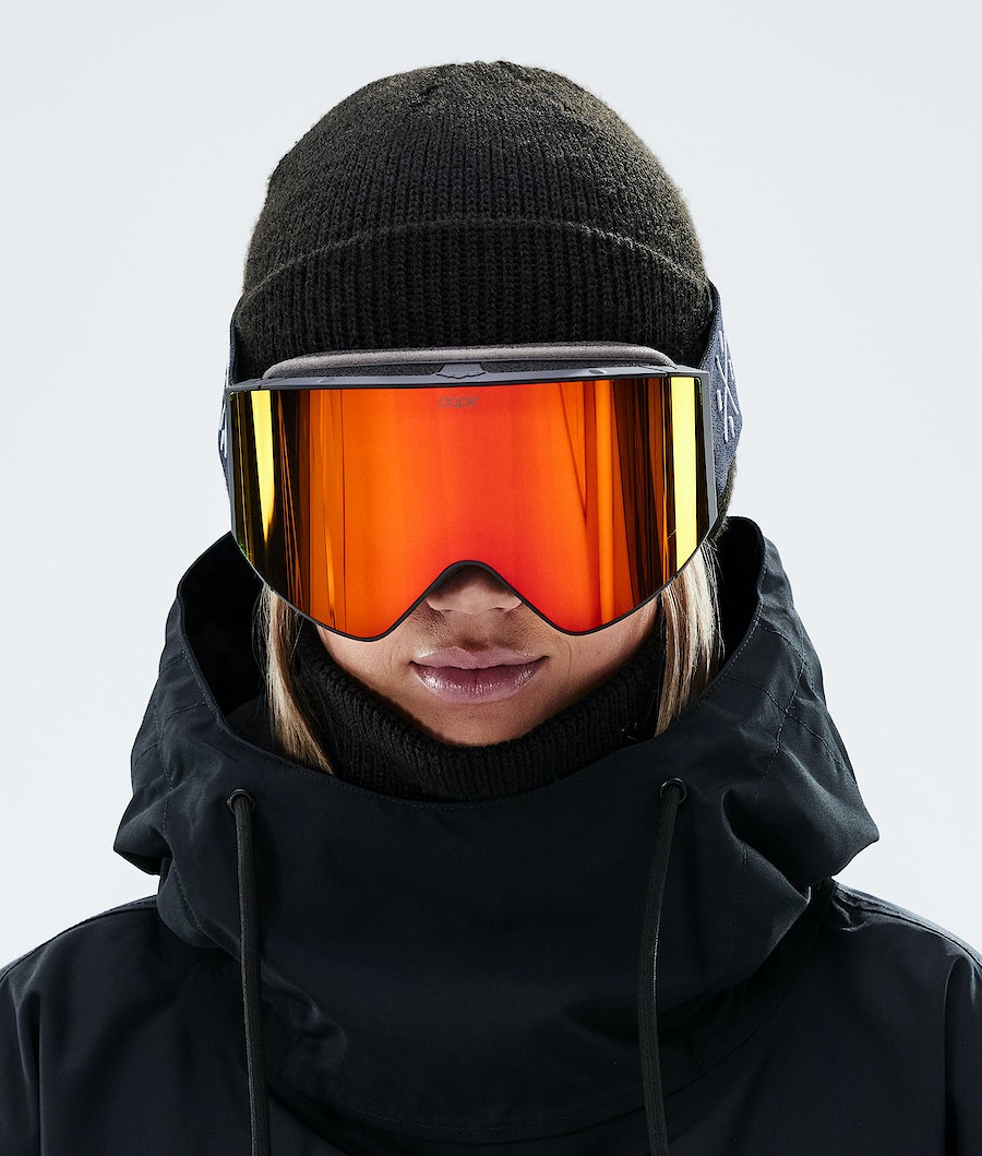 Dope Sight Skibrille Damen Schwarz Rot | 980-TDZAXG