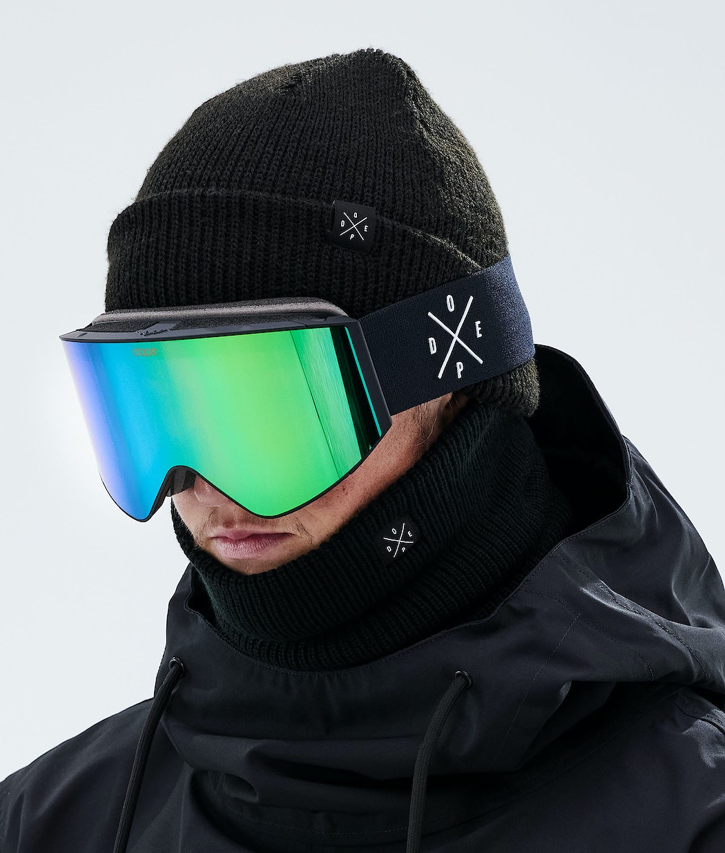 Dope Sight Skibrille Herren Schwarz Grün | 862-AZKTGN
