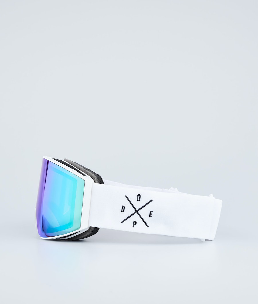 Dope Sight Skibrille Herren Weiß Grün | 734-WQKFYR