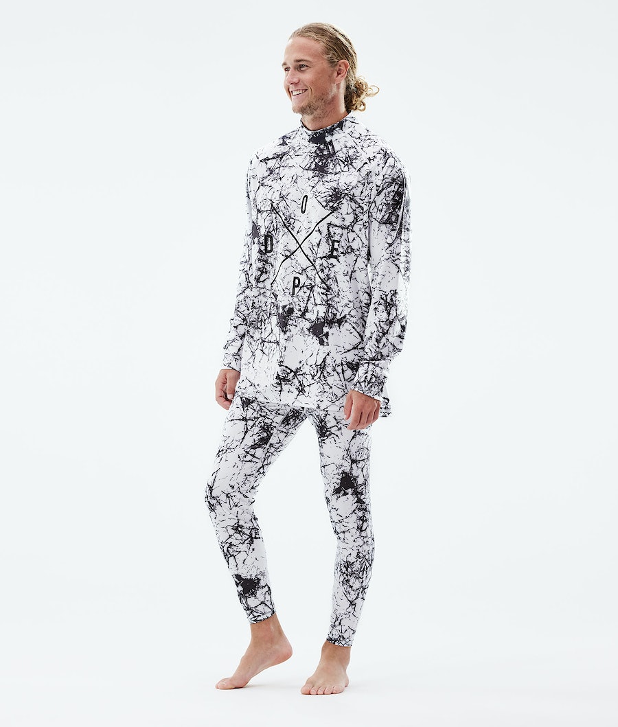 Dope Snuggle 2X-UP Thermounterwäsche Herren Weiß Schwarz | 392-EPAQTK