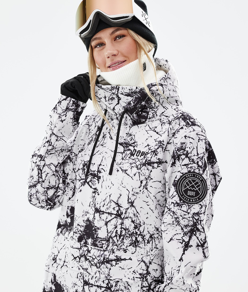Dope Wylie Snowboardjacke Damen Weiß Schwarz | 145-EPLFND