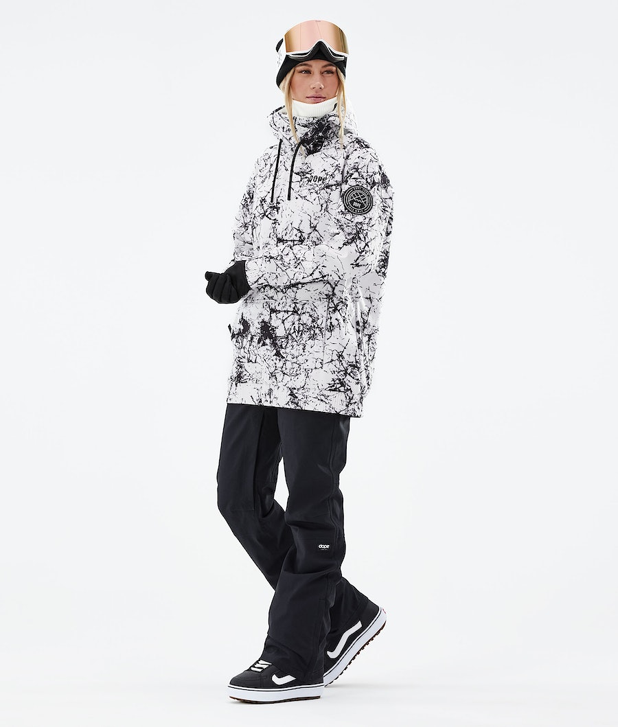 Dope Wylie Snowboardjacke Damen Weiß Schwarz | 145-EPLFND