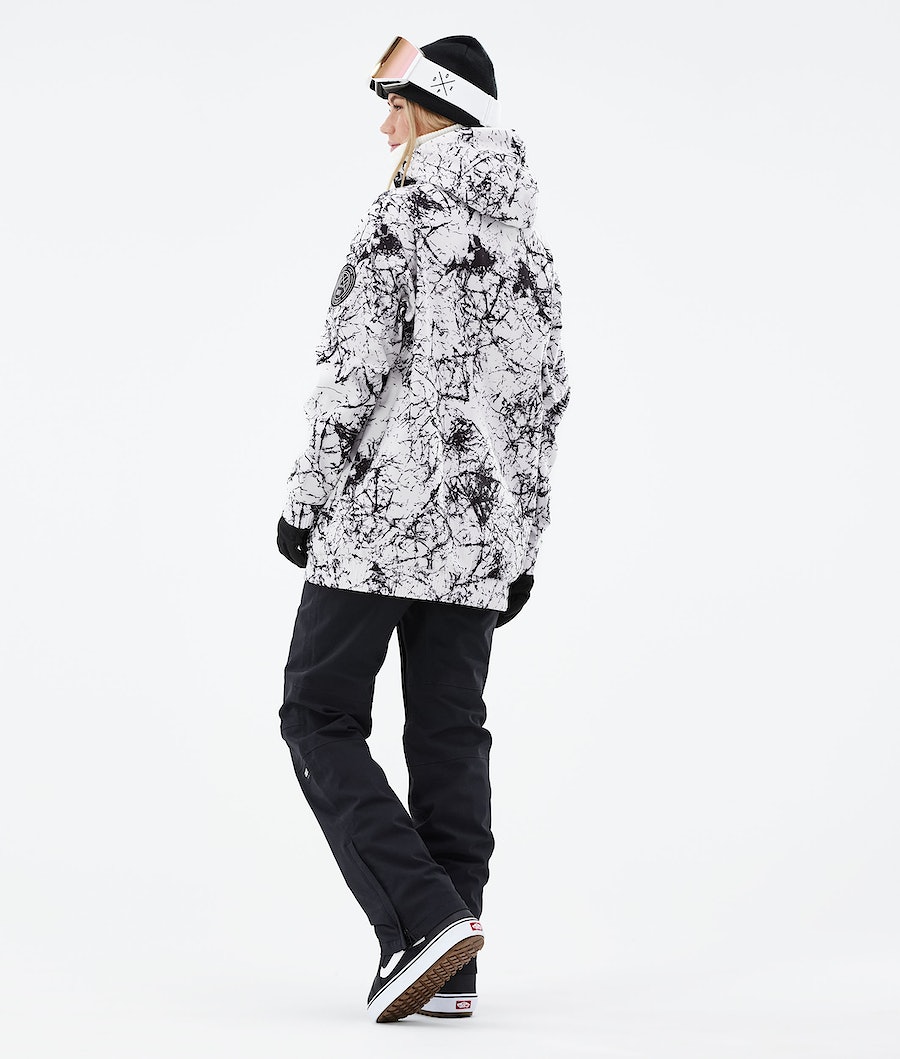 Dope Wylie Snowboardjacke Damen Weiß Schwarz | 145-EPLFND