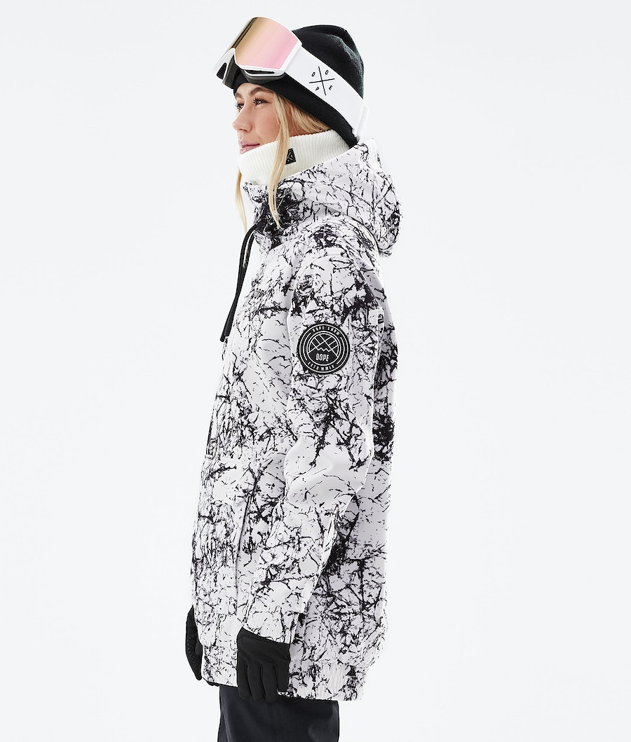 Dope Wylie Snowboardjacke Damen Weiß Schwarz | 145-EPLFND