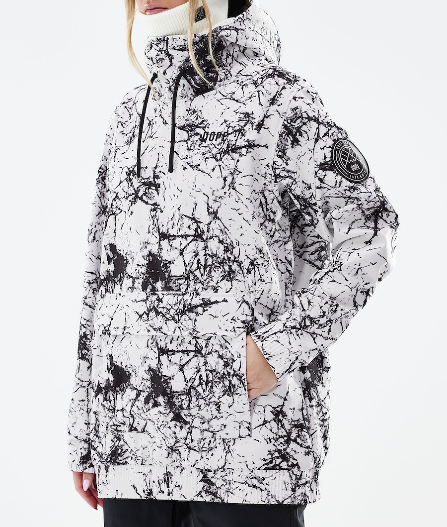 Dope Wylie Snowboardjacke Damen Weiß Schwarz | 145-EPLFND