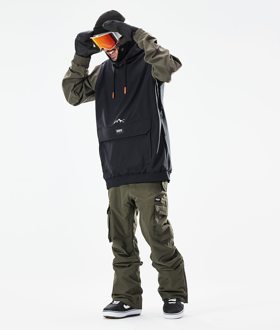 Dope Wylie Snowboardjacke Herren Schwarz Olivgrün Grün | 230-DOMYIJ