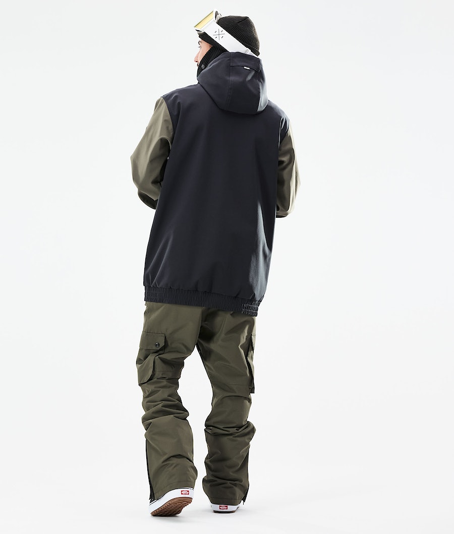 Dope Wylie Snowboardjacke Herren Schwarz Olivgrün Grün | 230-DOMYIJ